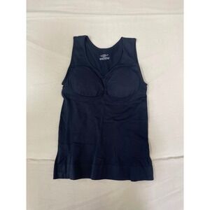 Genie Camishaper Women XL Black Seamless Support Camisole Tank Top Shapewear